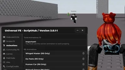 UFE - Free FE animations r15 and r6