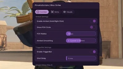 🔮 Pinokio Hub | Combat & Visuals | Skin Changer