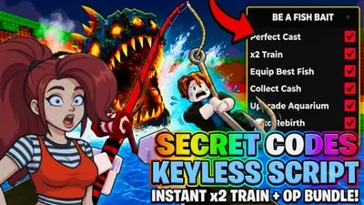 BE A FISH BAIT! | KEYLESS | INF MONEY | AUTOFARM | DUPE FISH screenshot 1