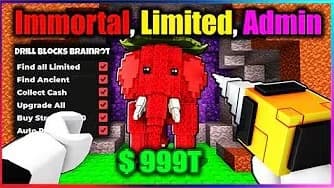 Find Immortal, Limited, Admin, Collect Cash, Upgrade All