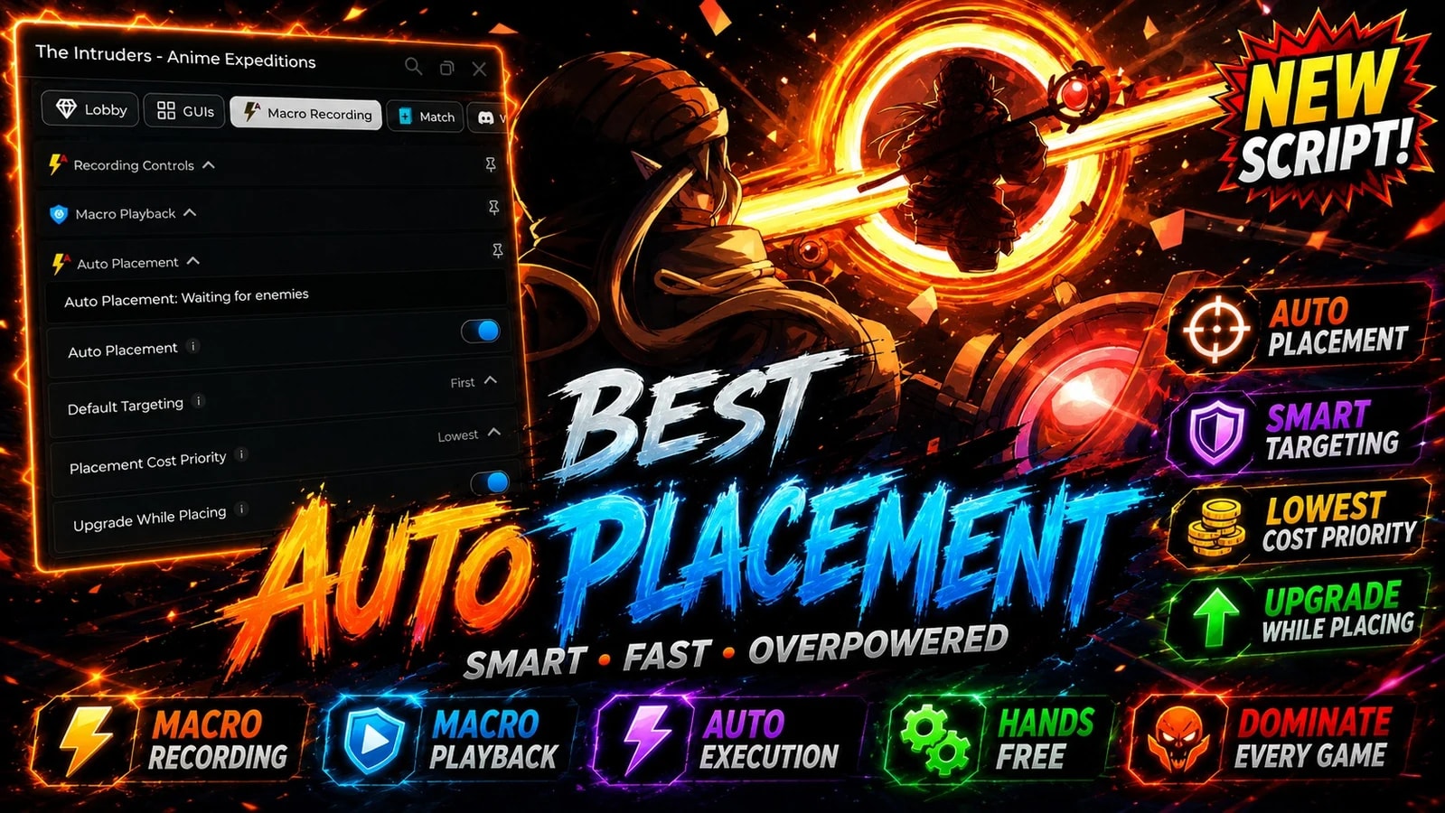Macro Recorder + Auto Placemen · Match & Summon for mobilePC