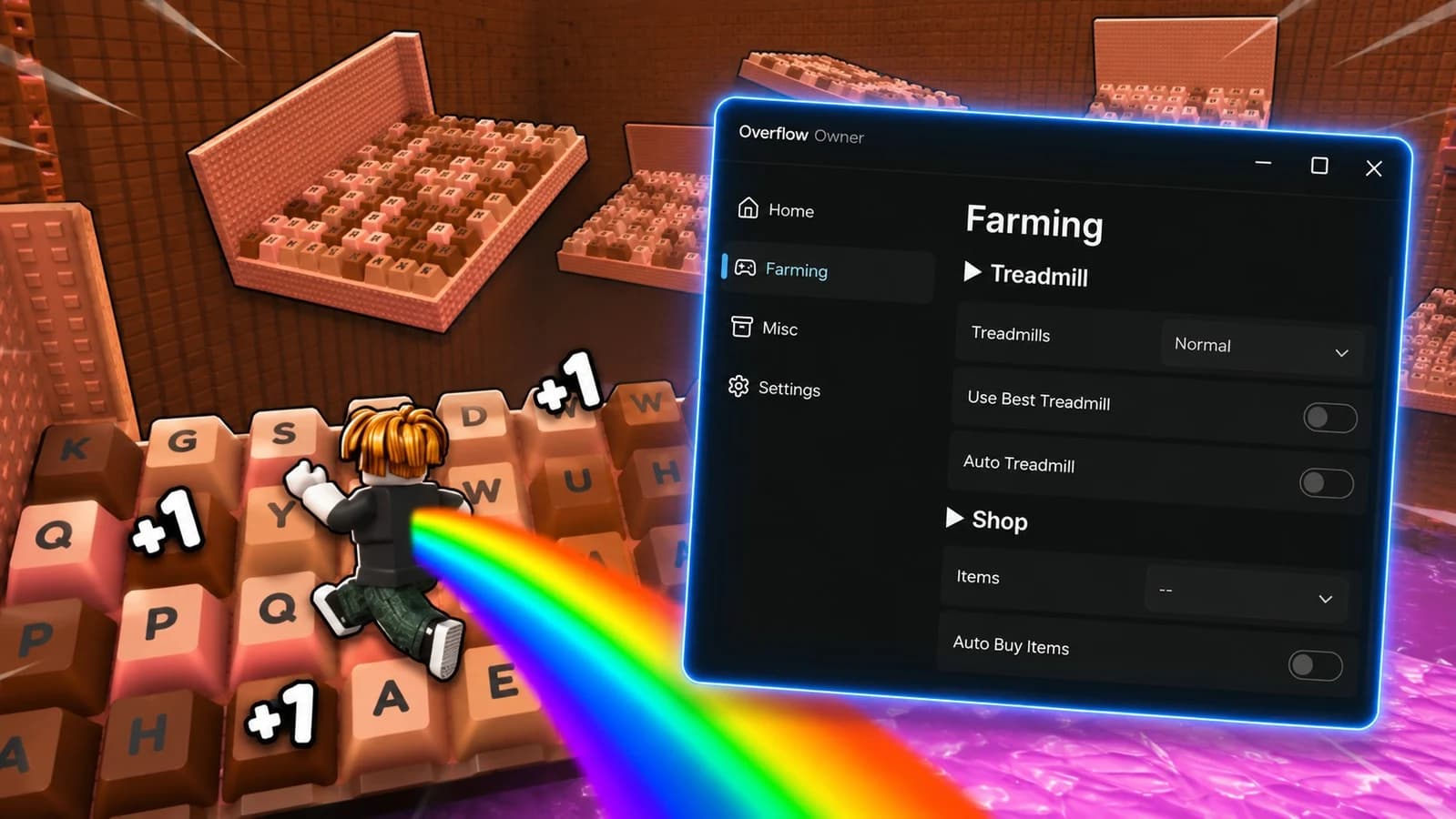Overflow Auto Treadmill, Anti Lava, Auto Buy & More