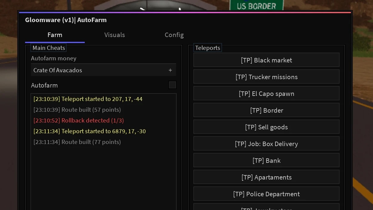 Auto Farm, ESP, Teleport script | Gloomware