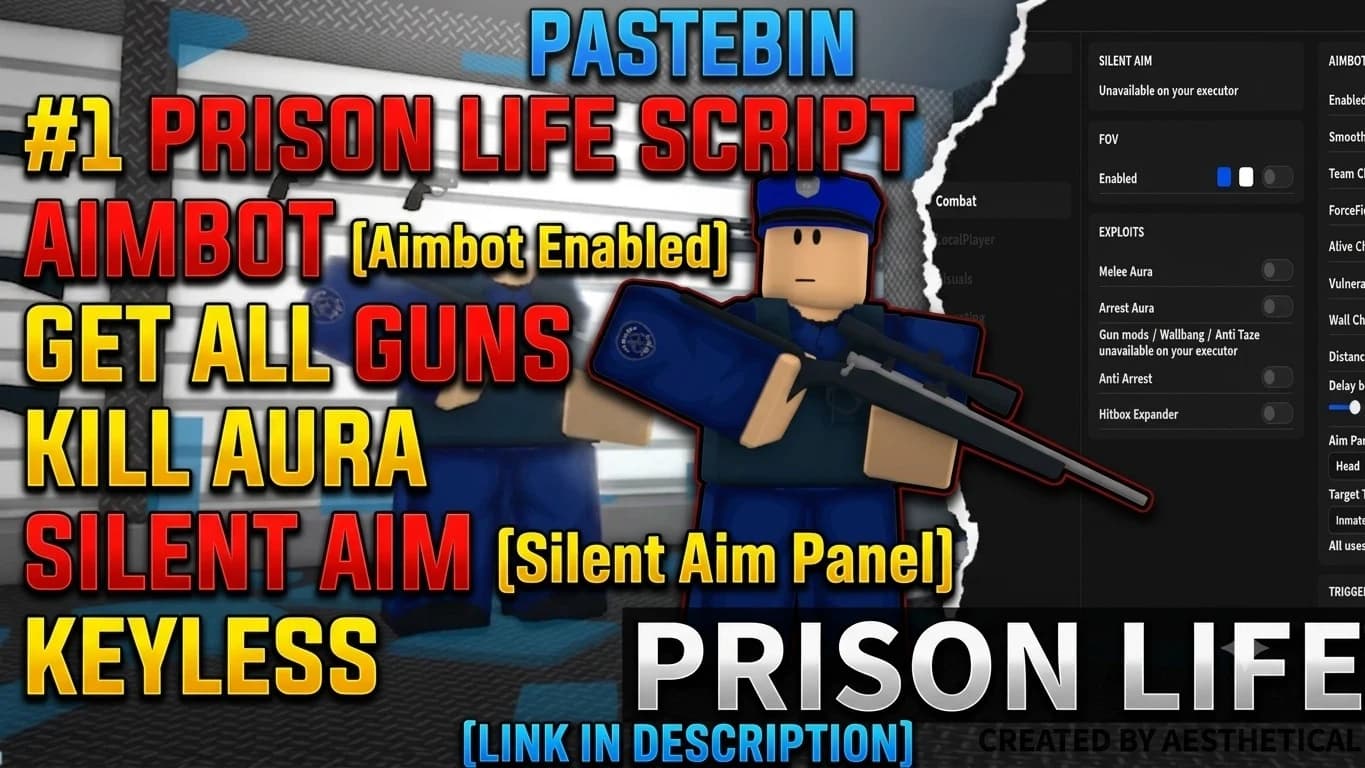 KEYLESS | PASTEBIN | AIMBOT | GET ALL GUNS | KILL AURA | ESP