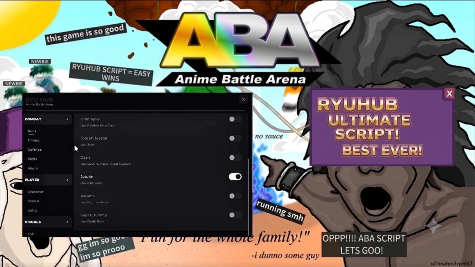 BEST ABA SCRIPT | RYU HUB AI AUTO FARM,MACROS.GOLD FARM!