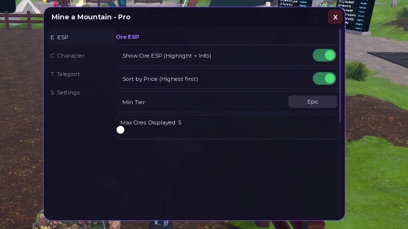ESP full configurable + NoClip + fly