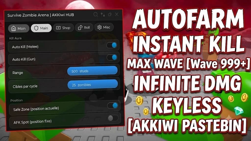 KEYLESS | PASTEBIN | INSTANT KILL | AUTOFARM | MAX ALL