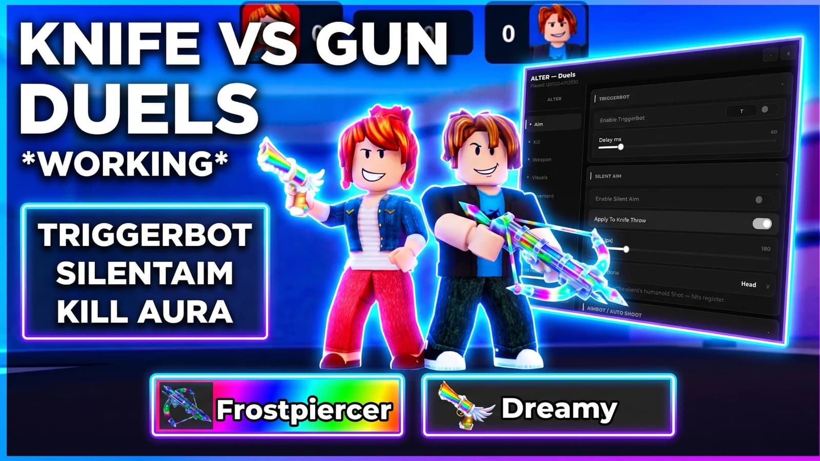 KNIFE VS GUN DUELS SCRIPT TRIGGER BOT SILENT AIM AUTO KILL