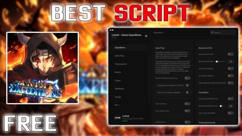 Anime Expeditions | Auto Farm, Expedition, Macros, Rollback