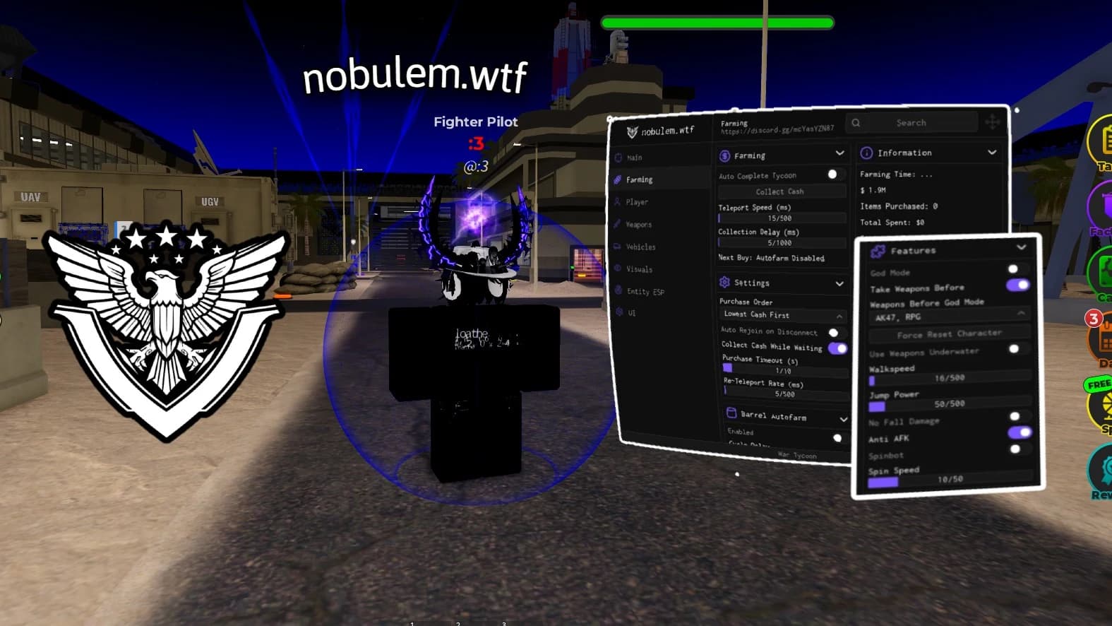 nobulem.wtf | Best Free Autofarm | Ragebot | Godmode