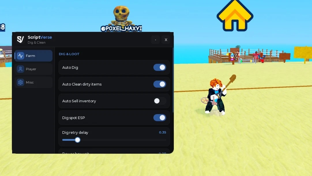 OP Autofarm | Auto Dig | Auto Clean | Auto Sell | ESP