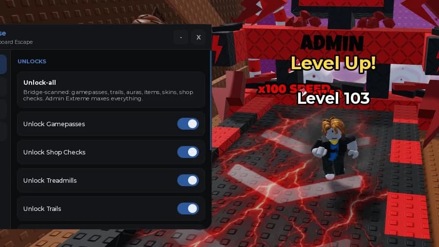 +1 Speed Keyboard Escape | Unlock All Gamepasses & Trails
