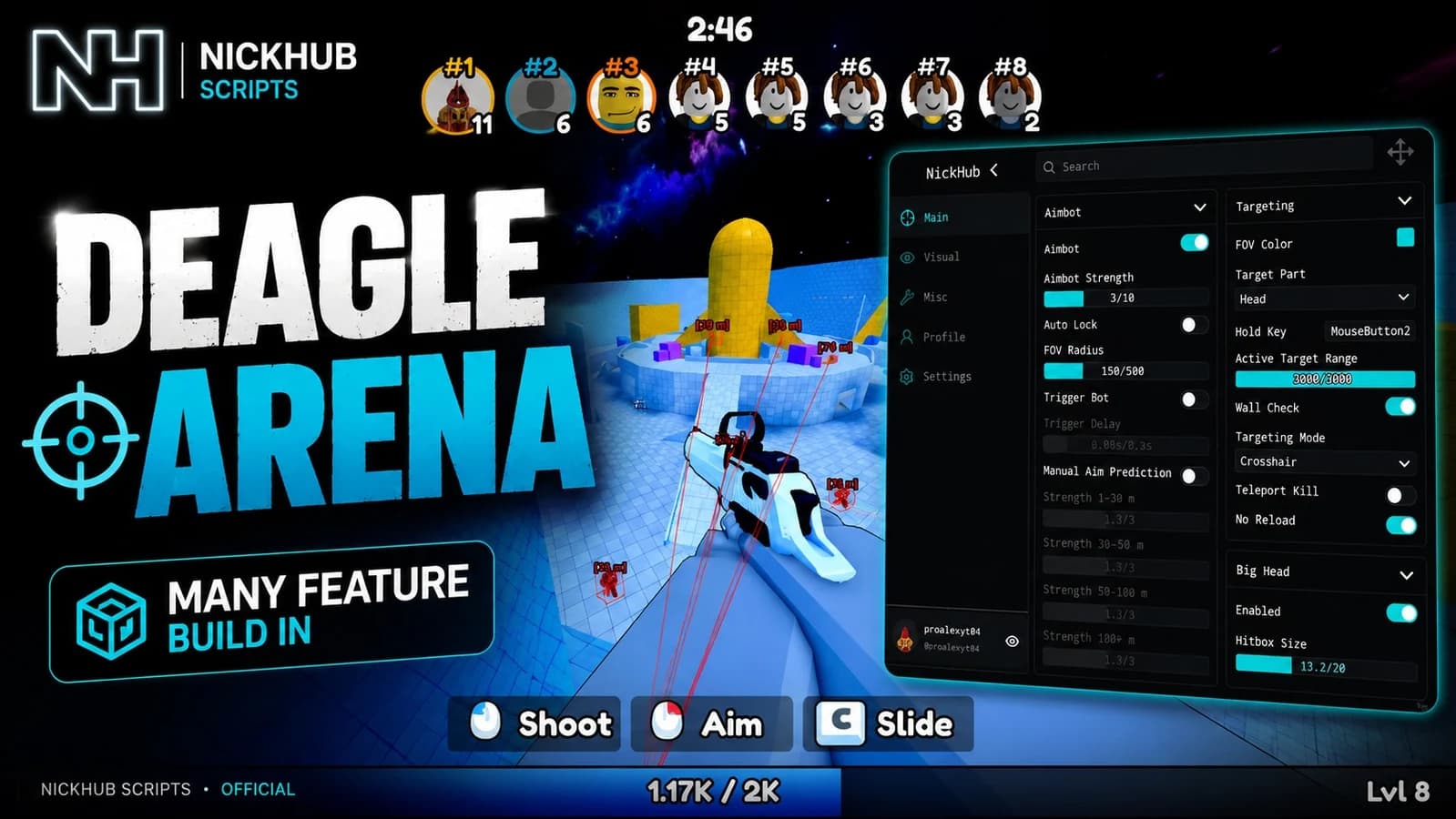 NICKHUB | BIG HEAD | TELEPORT KILL | AIMBOT | AND MORE