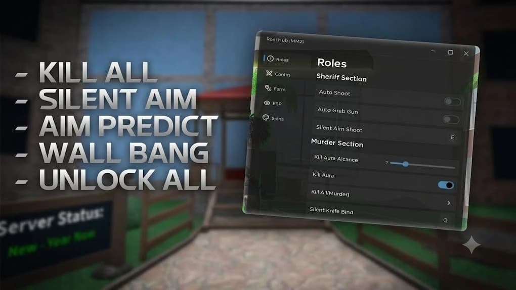 unlock all guns and kinfes wall bang slient aim and more