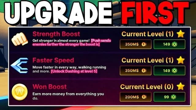A script that gives free upgrade until level 6