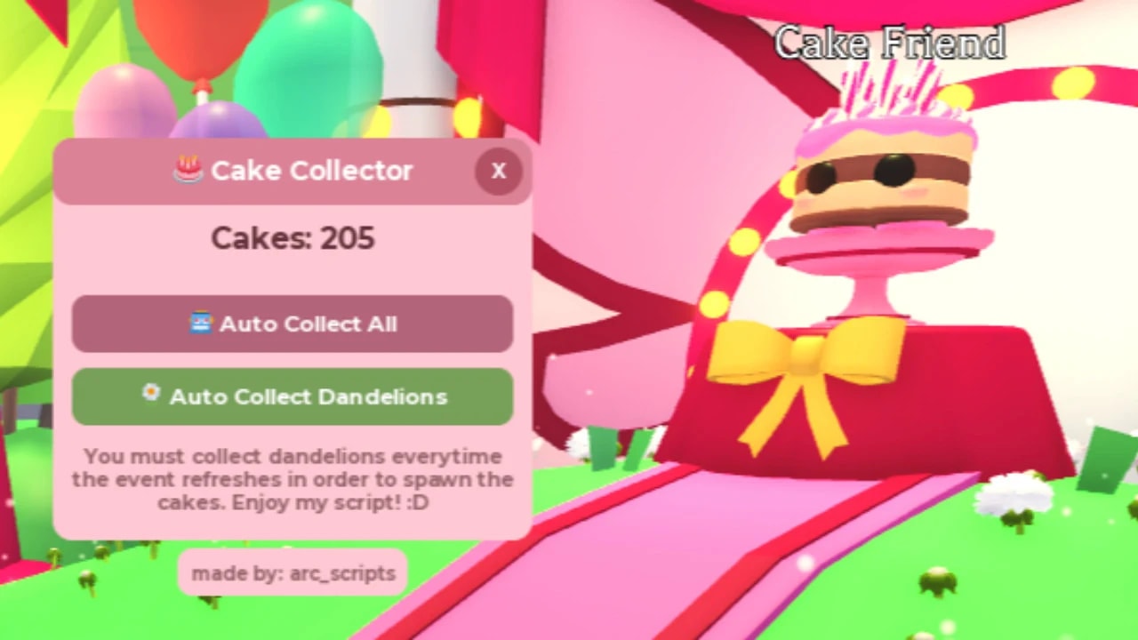 Adopt Me! | Cake + Dandelion Auto Collect