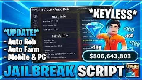 💰 JAILBREAK | AUTO-ROB + TELEPORT | NO KEY | PC