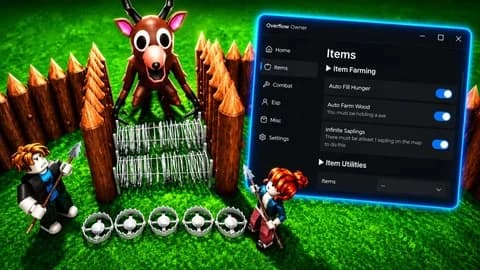 Overflow Inf Saplings, Godmode, Instant Bring Items & More