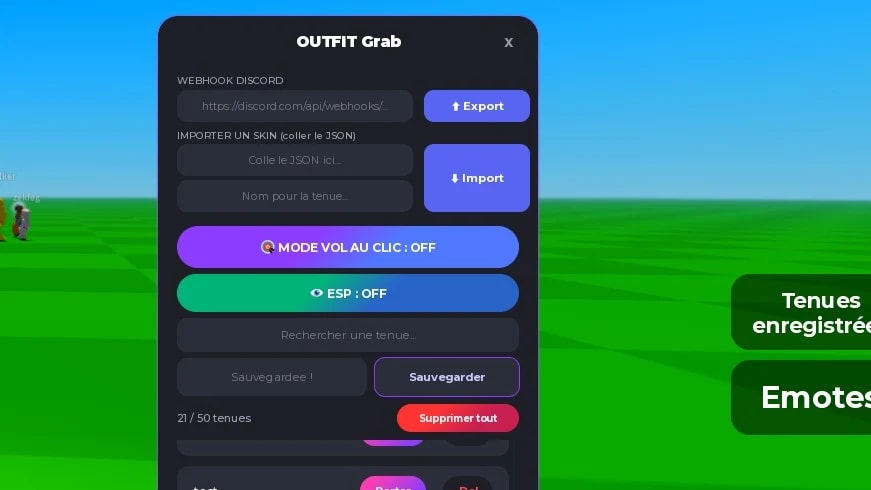 Catalog scipt Grab Outfit