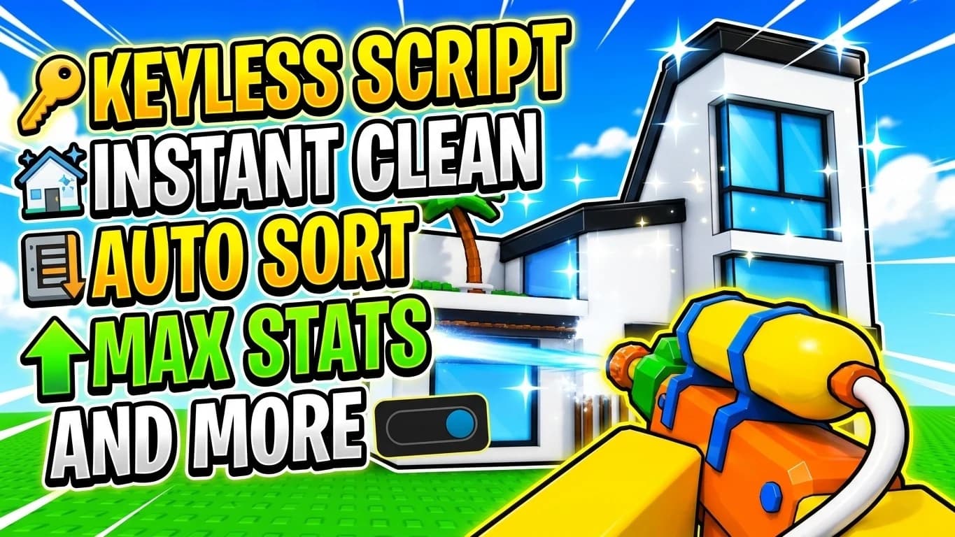 INSTANT CLEAN, AUTO SORT, AUTO WASH, AND MAX OUT STAT