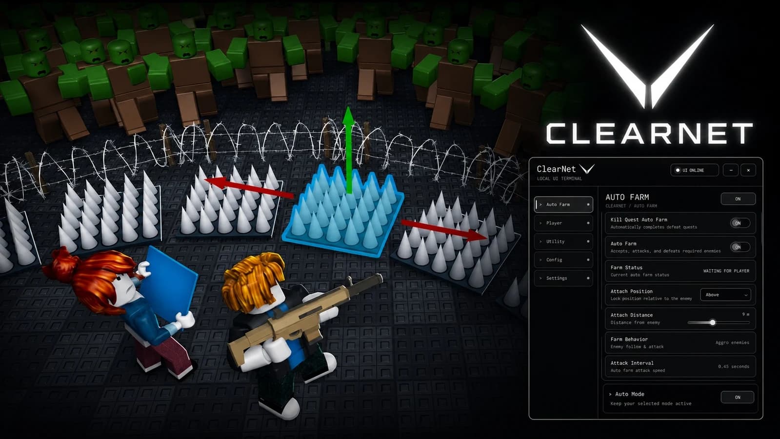 ClearNet | OP Auto Farm, Easy 1000 Wave | Description