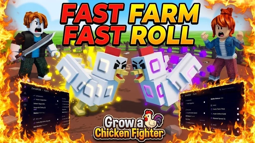 Arca | Grow a Chicken Fighte - Auto Farm & Fast Tower