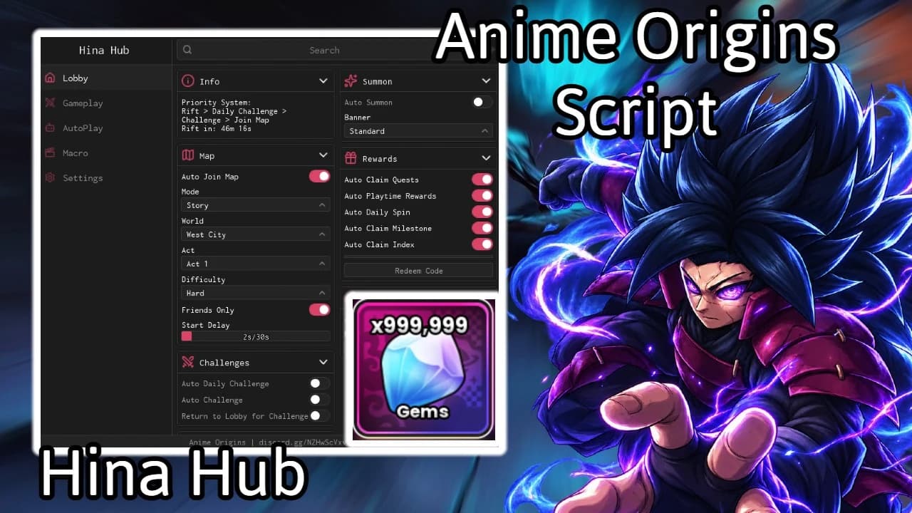 Hina Hub - Auto World Boss Clash, Challenge, Macro, AutoPlay
