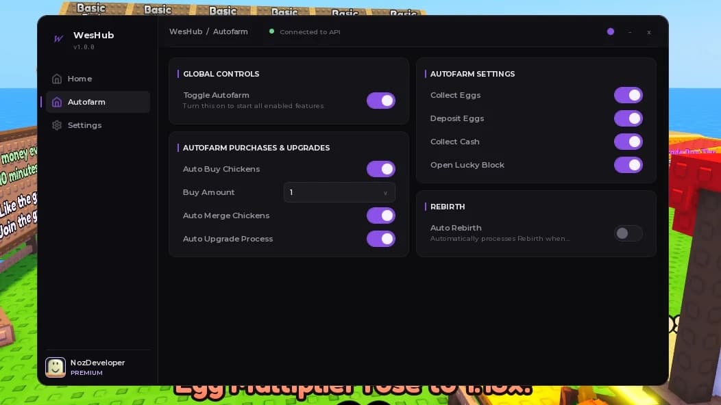 Weshub chicken farm script