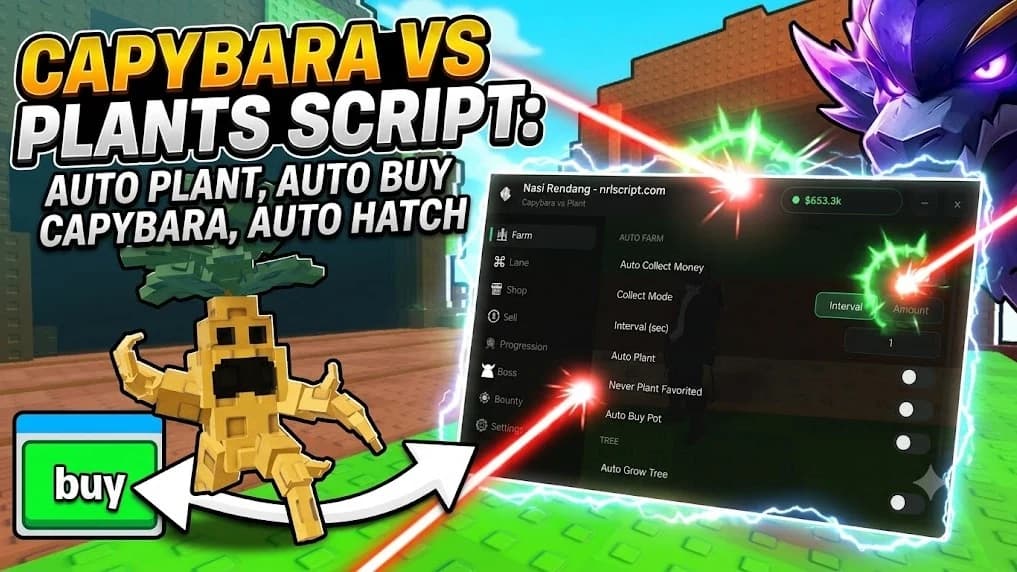 Capybaras VS Plants AUTO PLANT, AUTO BUY & AUTO HATCH Script