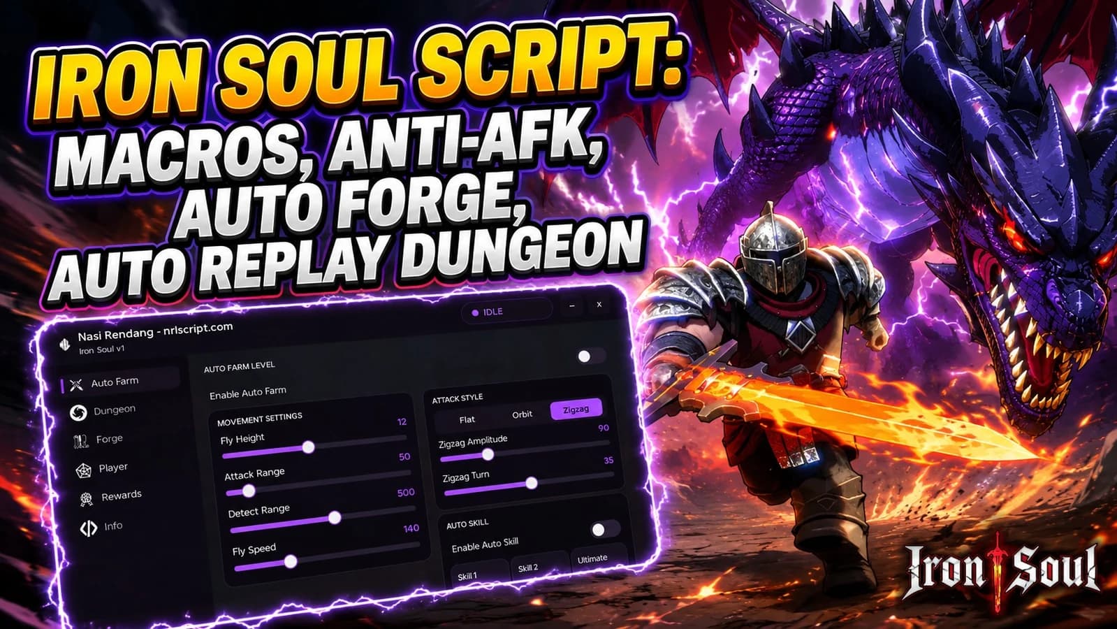 IRON SOUL Auto Farm, Auto Dungeon, Auto Forge Script