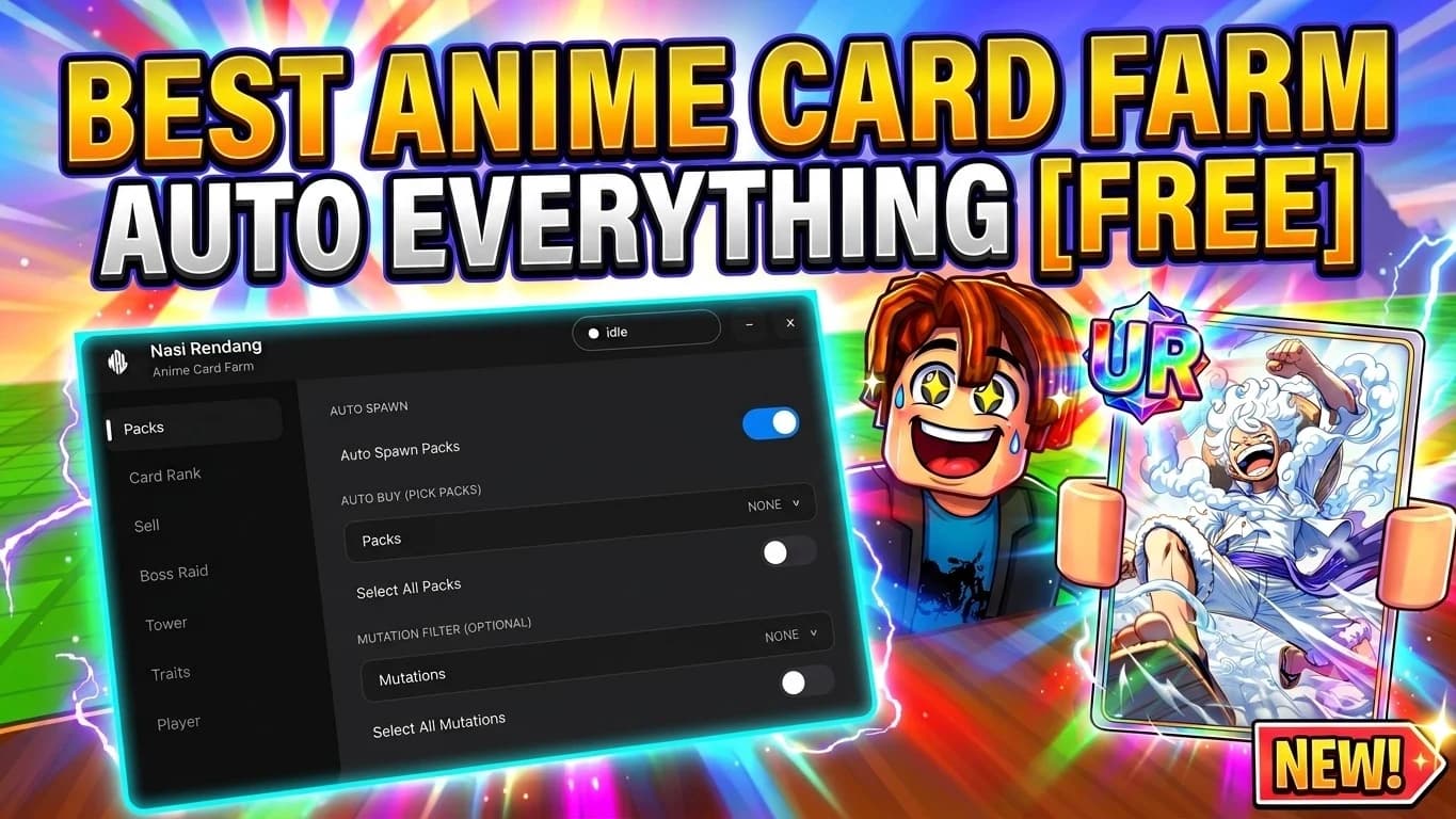 ANIME CARD FARM | AUTO SPAWN, AUTO BUY & AUTO SELL Script