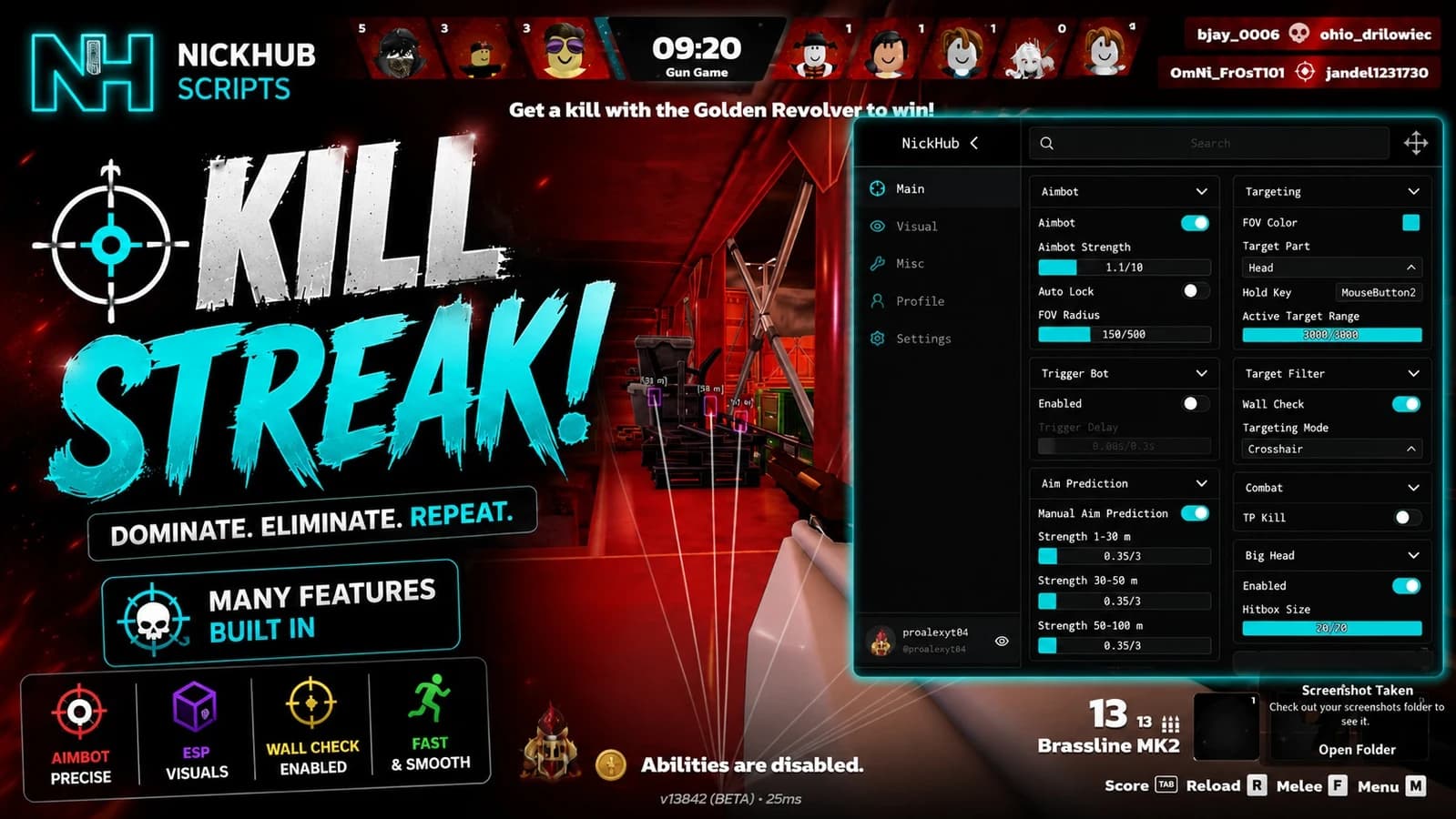 NICKHUB | AIMBOT | ESP FEATURE | AUTO LOCK | AND MORE