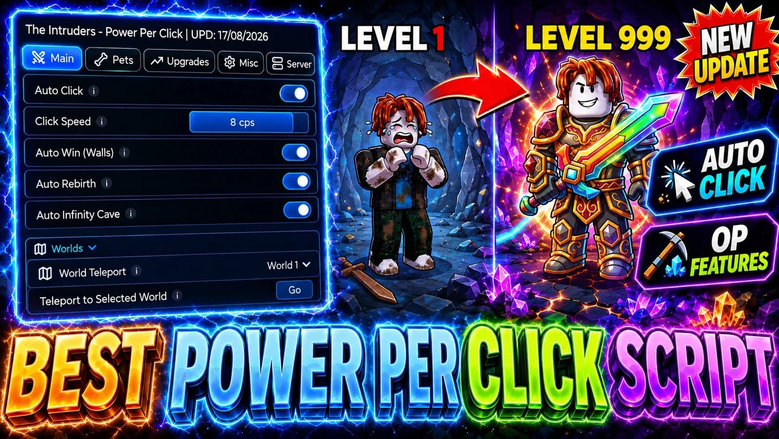 Auto Clicker & Auto Farm | Pets, Upgrades, Webhooks, More!!!