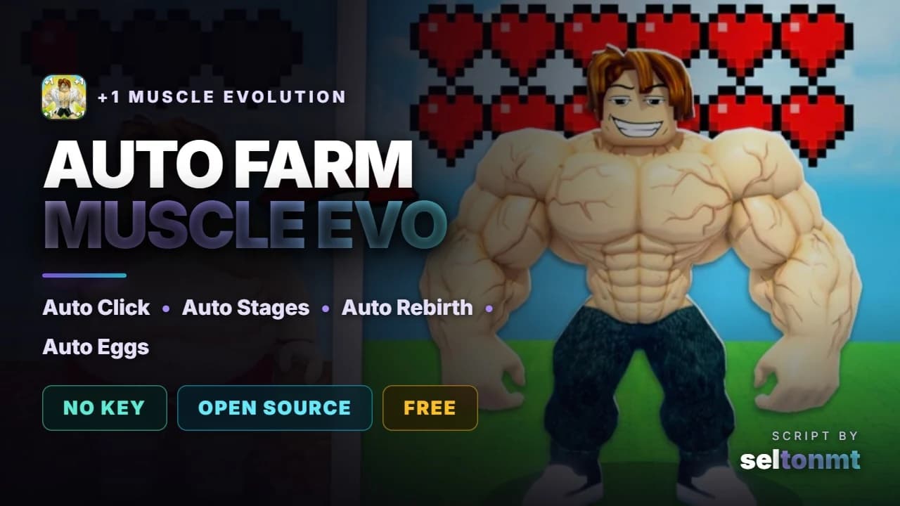 💪 Open Source Auto Farm | Wins, Rebirth, Stages & Eggs