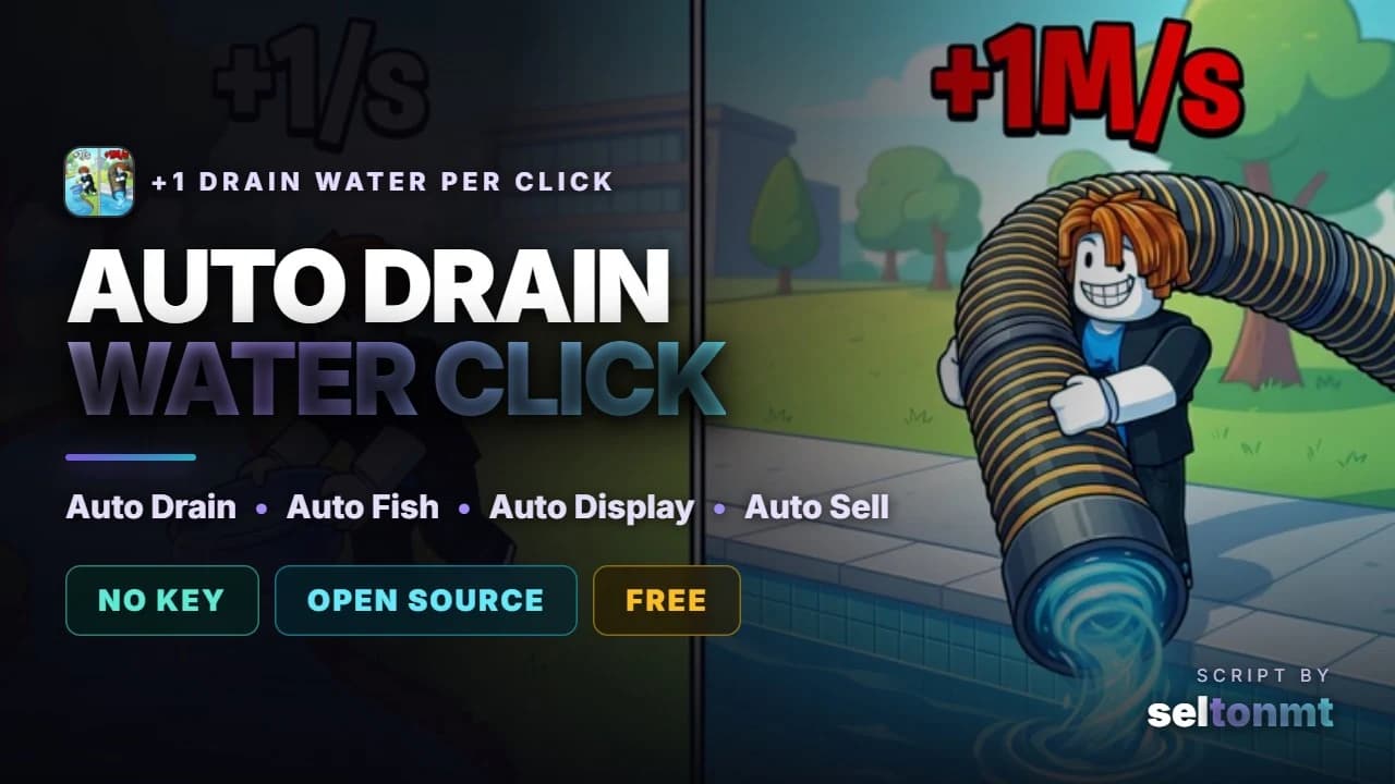 💧 Auto Drain, Auto Fish & Auto Sell | Open Source