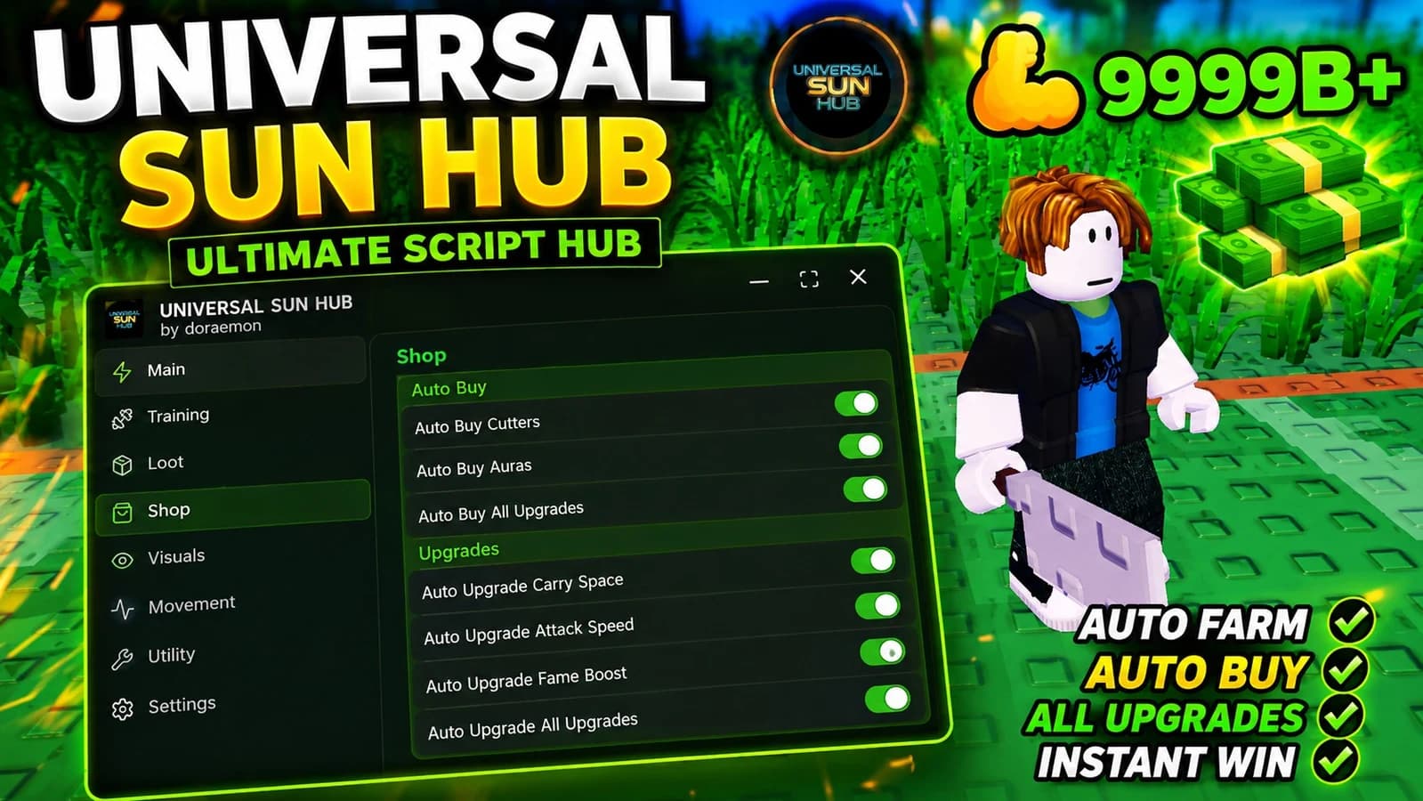 UNIVERSAL SUN HUB +1 CUT GRASS ADVENTURE