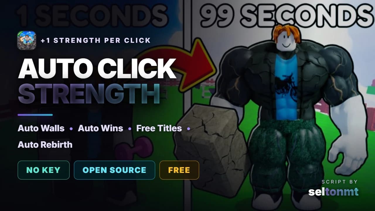 ๐ช Auto Click, Free Click Upgrader & x20 Titles | No Key