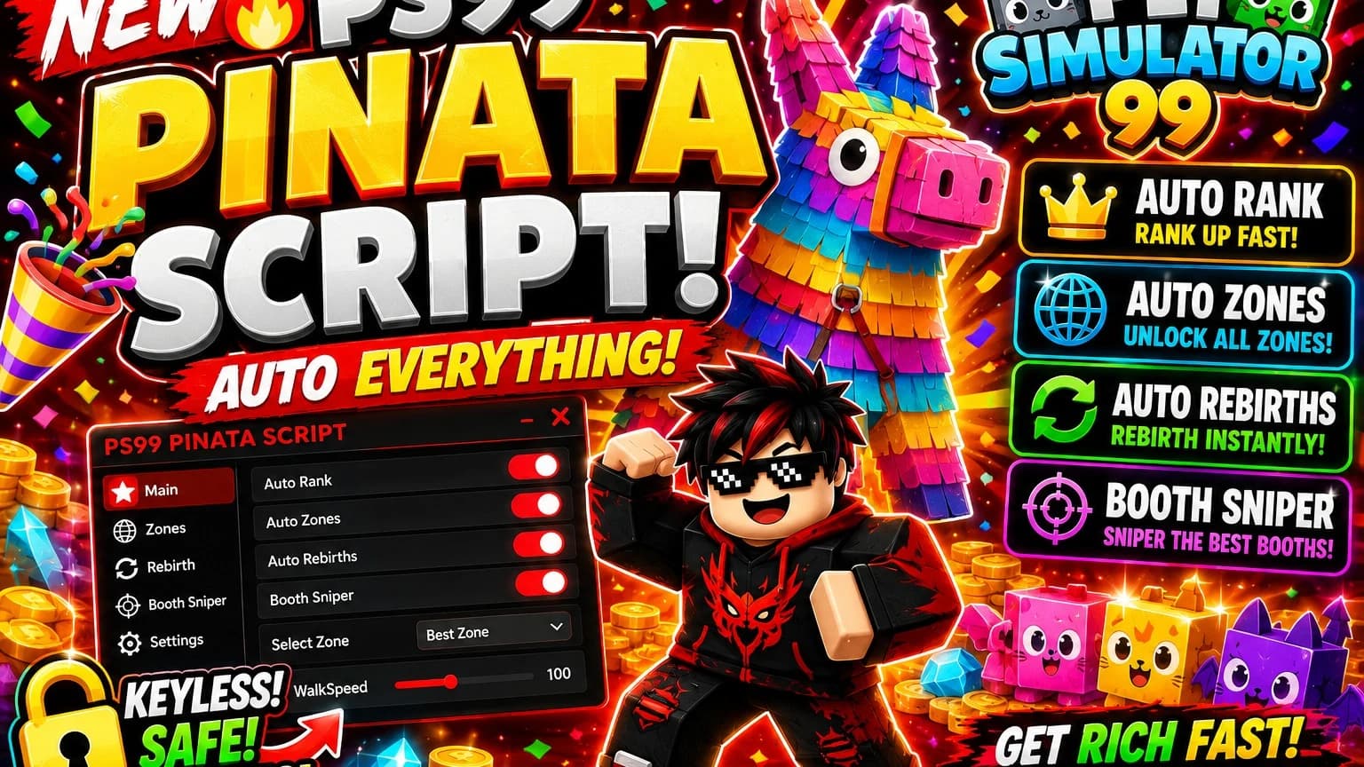 Best pinata Raid P2 script keyless - Complete Pinata event