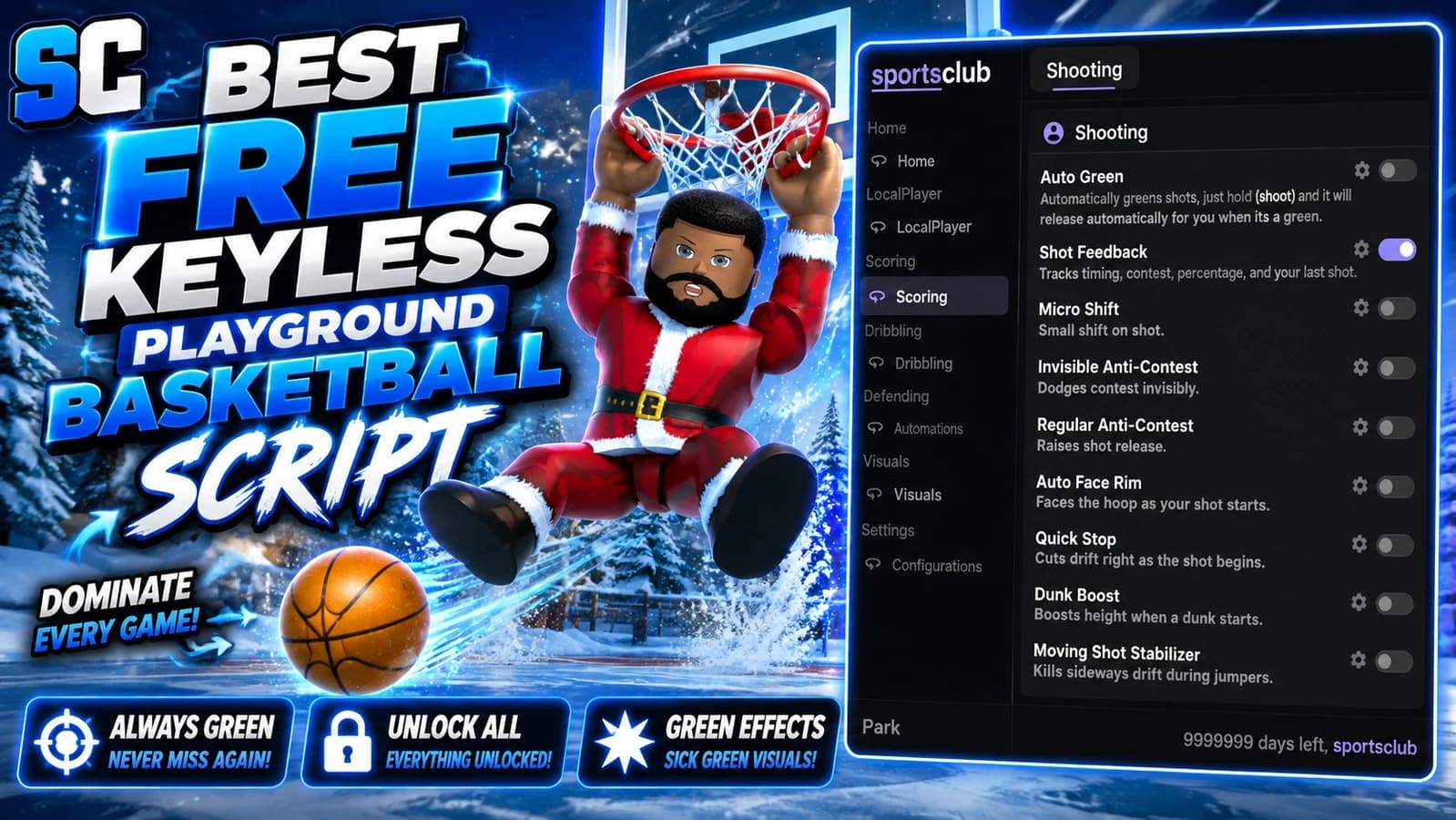 Free Playground Basketball Script | Auto Green Unlock All