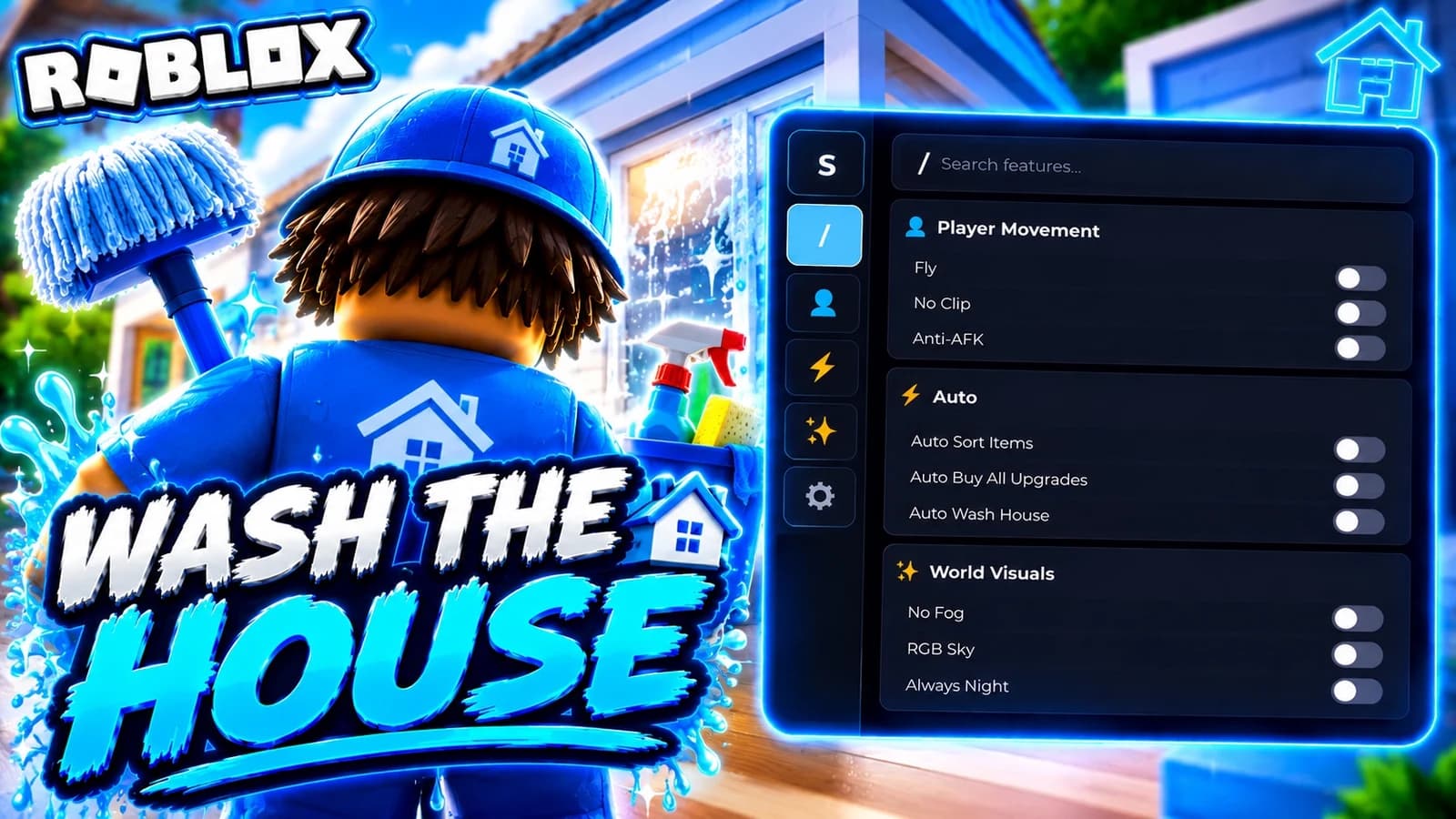 Scriptly | Wash The House | Auto Farm