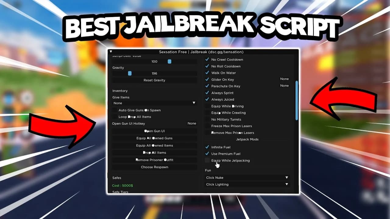 JAILBREAK AUTO-ROB + TELEPORT | NO KEY