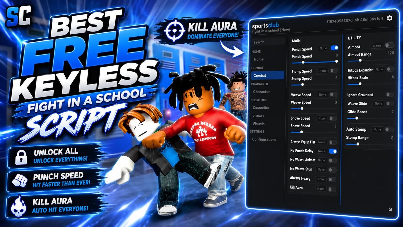 Free Fight In A School Script | Unlock All, Kill Aura, Fling