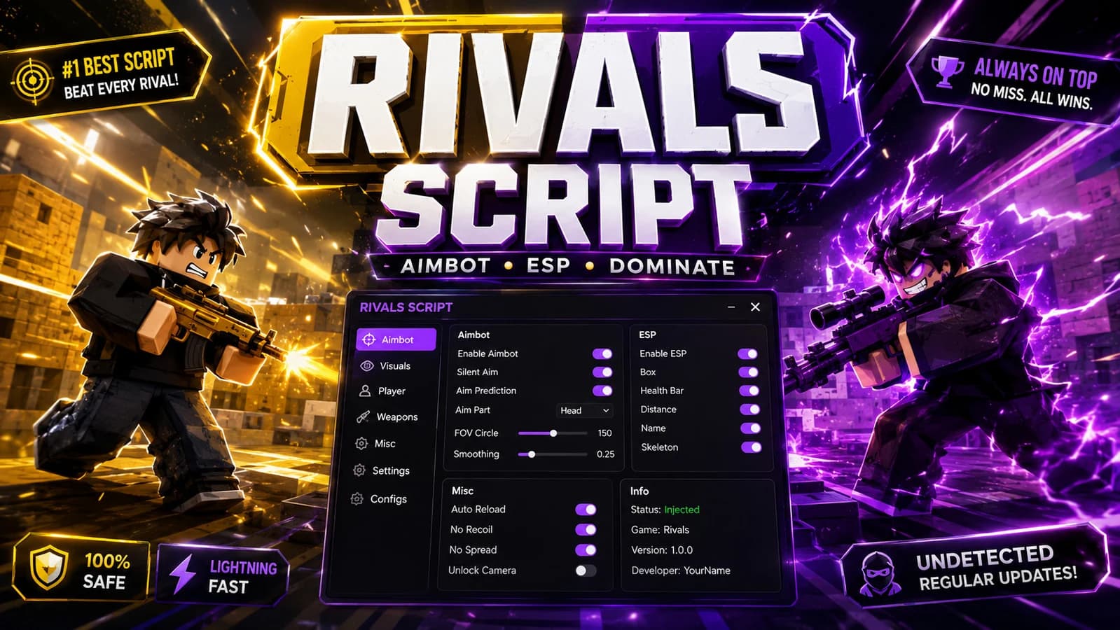 RIVALS AIMBOT + ESP + TRIGGERBOT | NO KEY | 2026
