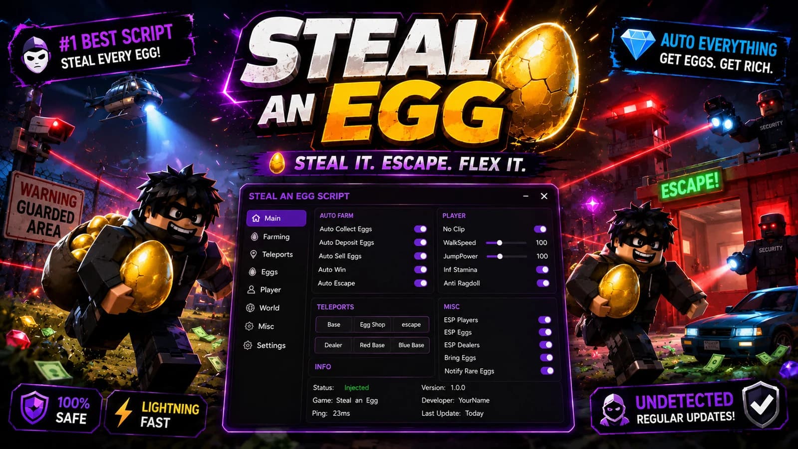 STEAL AN EGG AUTO EGG FARM + HATCH | NO KEY | 2026