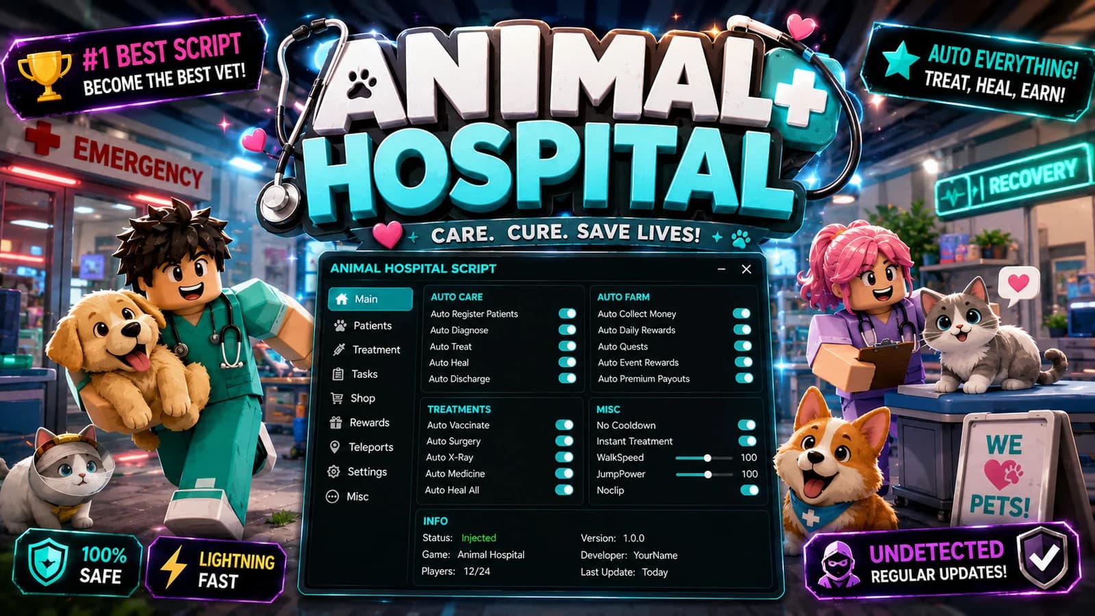 ANIMAL HOSPITAL AUTO-HEAL + ESP | NO KEY | 2026