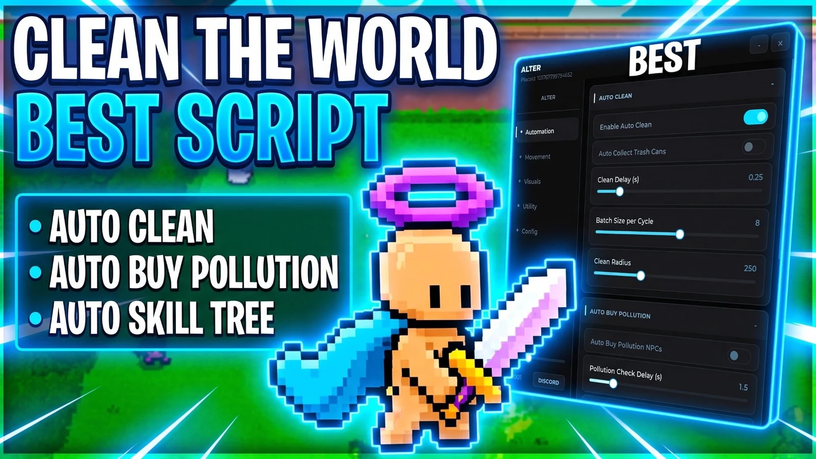 BEST SCRIPT AUTO CLEAN AUTO BUY POLLUTION AUTO SKILL TREE!