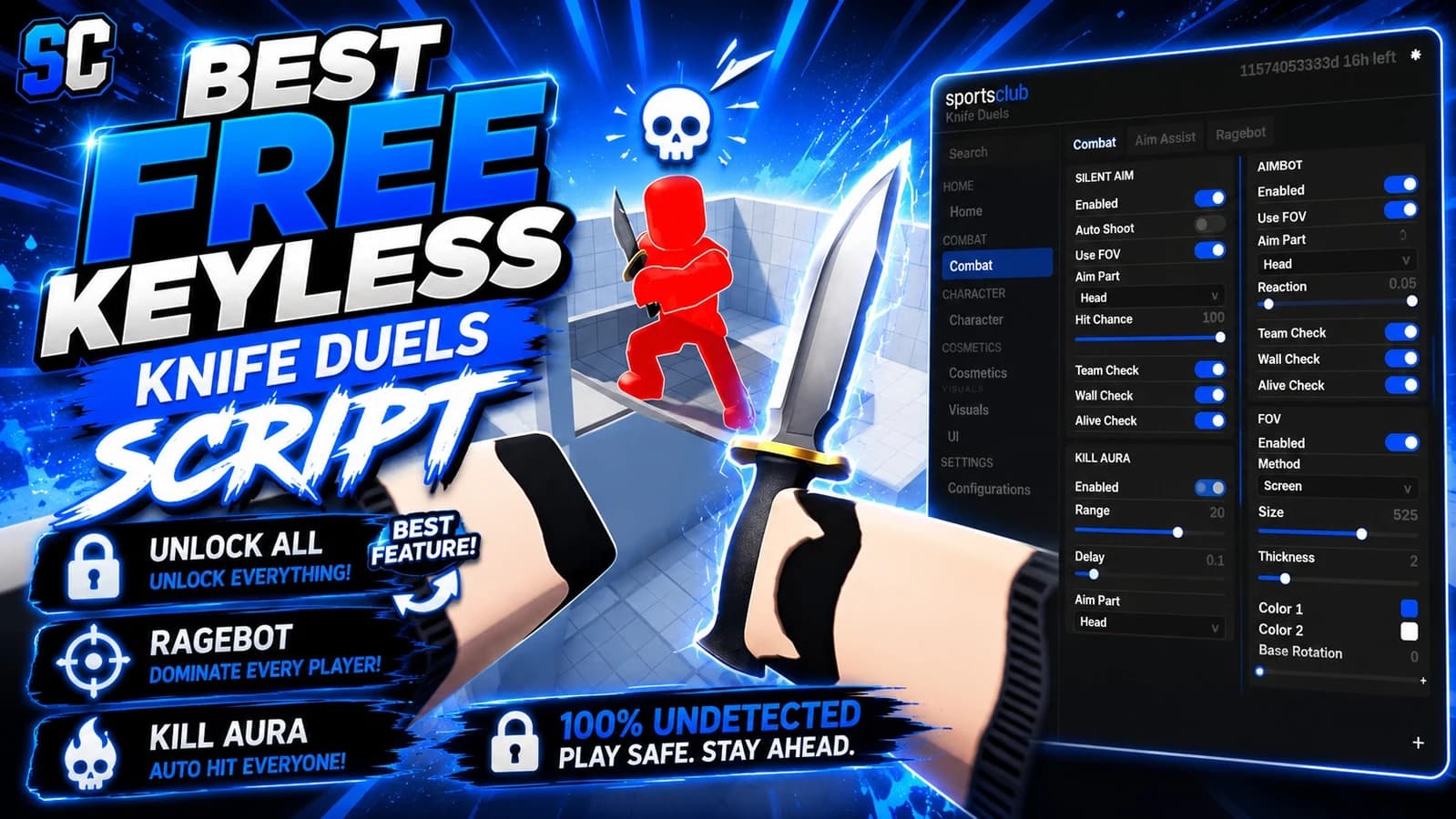 Free Knife Duels Script | Unlock All, Ragebot, Kill Aura