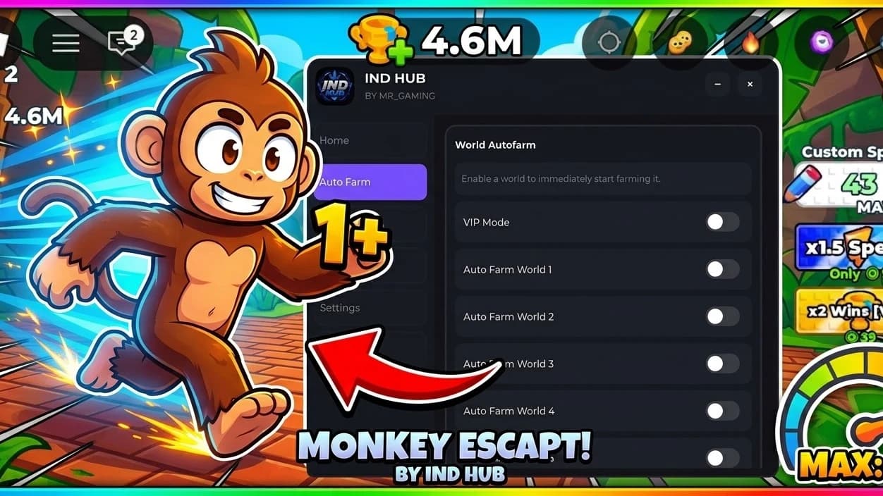 +1 speed monkey escape LATEST