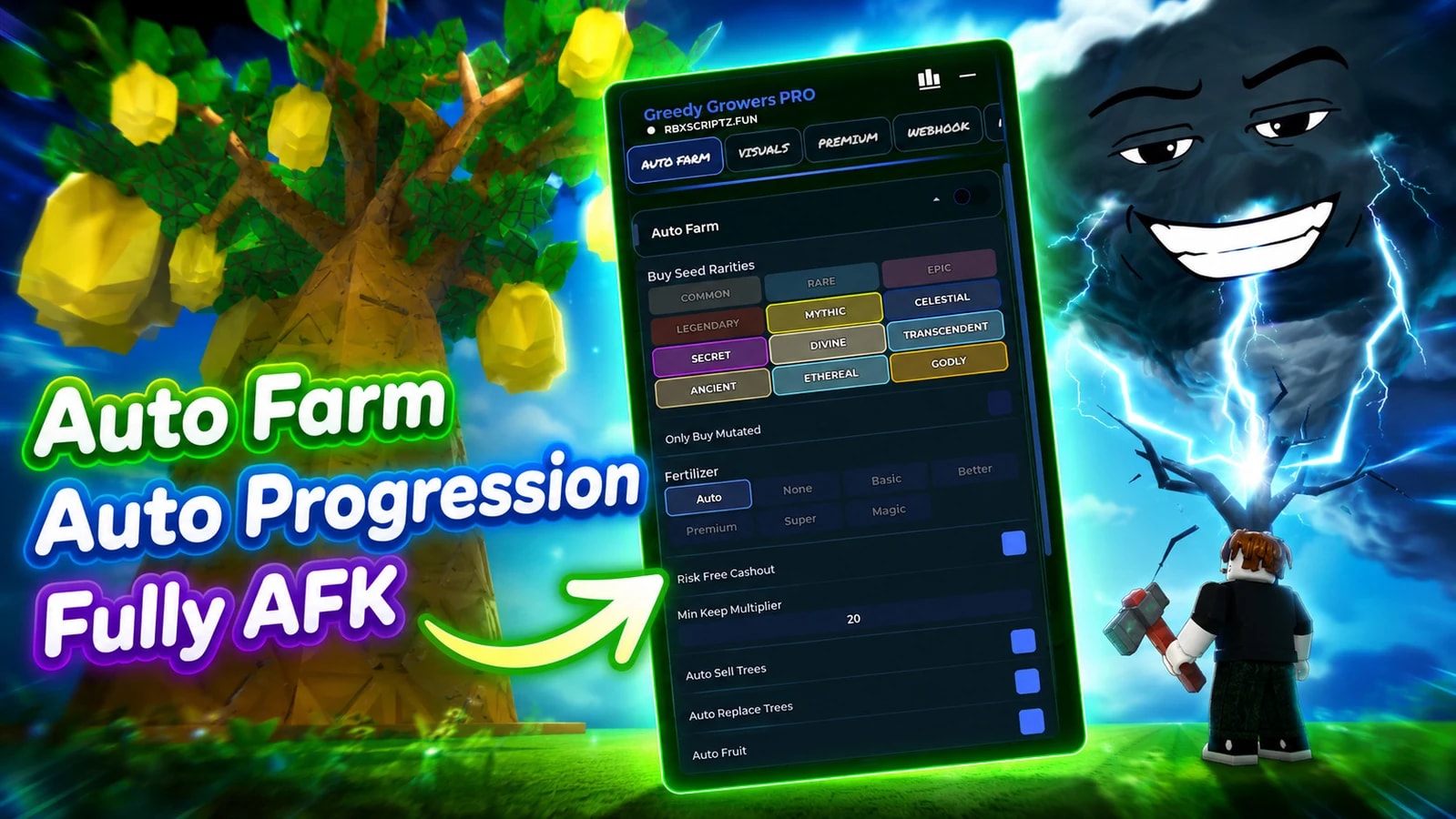 Auto Farm | Auto Rebirth | Auto Sell | Webhooks + More