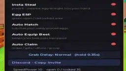 Steal An Egg Script - Auto Farm, Esp